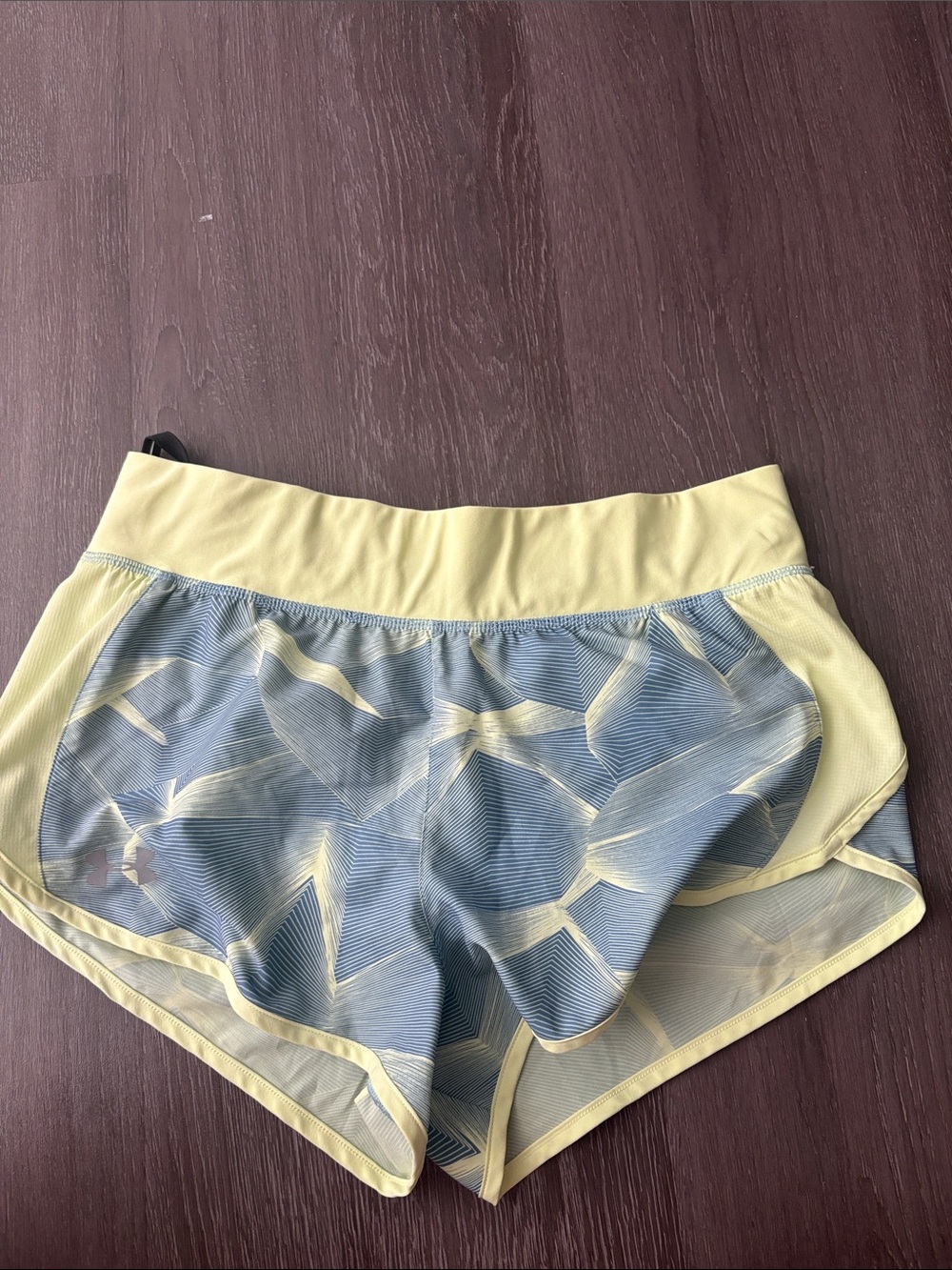 Under Armour Yellow and Light Blue Athletic Mesh Shorts